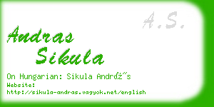 andras sikula business card